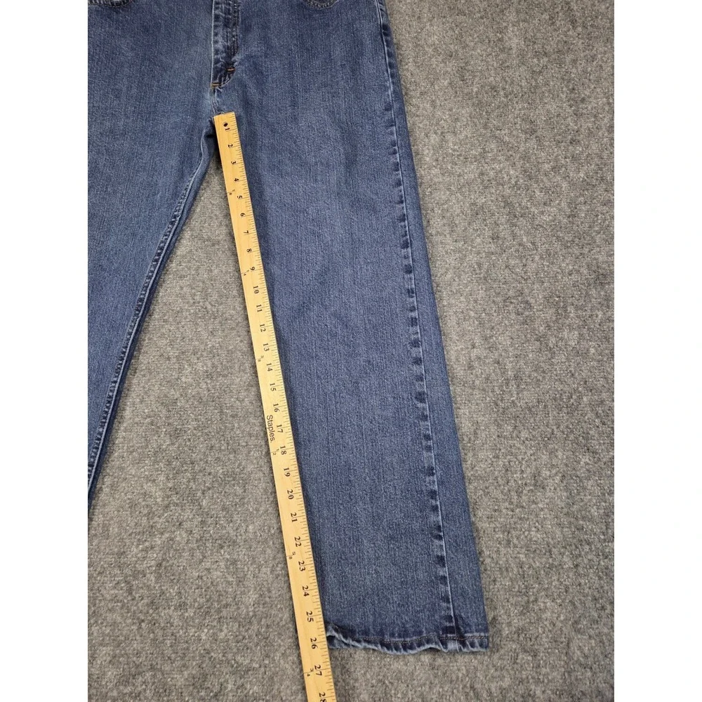 Wrangler Regular Fit Jeans Mens 36x29 Blue Denim‎ Straight Leg Stretch Comfort